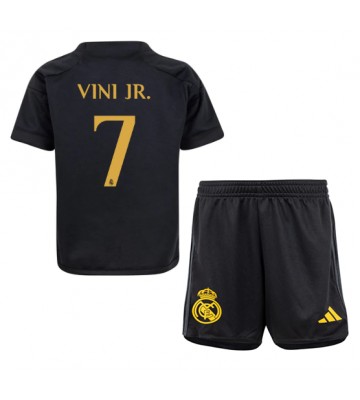 Real Madrid Vinicius Junior #7 Kolmas Pelipaita Lasten 2023-24 Lyhyet Hihat (+ Lyhyet housut)